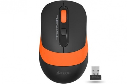 Mouse wireless Gaming optic A4Tech Fstyler Negru/Orange, FG10 Orange